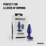 Hueman Meteoroid – Anatomiczna wtyczka analna z systemem obrotowym i pilotem, fioletowa