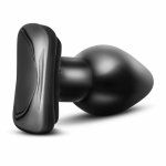 Blush Novelties Anal Adventures XL Plug czarny, anatomiczny model PVC, rozmiar XL