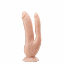 Dr. Skin Double Model 8.5'' Vanilla podwójny anatomiczny system z przyssawką, PVC