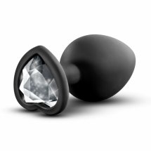 Blush Temptasia Bling Plug Medium Czarny – Anatomiczny model silikonowy z dekoracyjnym kryształem