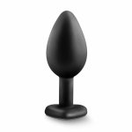 Blush Temptasia Bling Plug Medium Czarny – Anatomiczny model silikonowy z dekoracyjnym kryształem