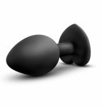 Blush Temptasia Bling Plug Medium Czarny – Anatomiczny model silikonowy z dekoracyjnym kryształem