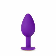 Blush Temptasia Bling Plug Small Fioletowy – Silikonowy model z ozdobnym kryształem, rozmiar Small