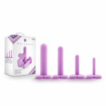 Blush Wellness Zestaw 4 anatomicznych rozszerzaczy silikonowych fioletowych – stopniowane rozmiary