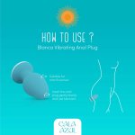 Cala Azul Blanca – biały wibrujący korek analny, silikon medyczny, 10 trybów, USB