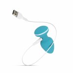 Cala Azul Blanca – biały wibrujący korek analny, silikon medyczny, 10 trybów, USB