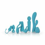 Cala Azul Blanca – biały wibrujący korek analny, silikon medyczny, 10 trybów, USB