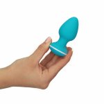 Cala Azul Blanca – biały wibrujący korek analny, silikon medyczny, 10 trybów, USB