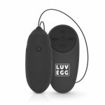 LUV EGG Black – model zdalny, 10 programów, silikon medyczny, ładowalny, wodoodporny