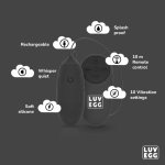 LUV EGG Black – model zdalny, 10 programów, silikon medyczny, ładowalny, wodoodporny