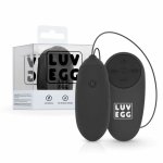LUV EGG Black – model zdalny, 10 programów, silikon medyczny, ładowalny, wodoodporny