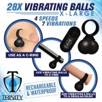 Trinity Vibes Vibrating Balls X-Large – bezprzewodowe kulki silikonowe, 4 intensywności, 7 trybów