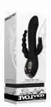 Evolved Trifecta Rabbit Vibrator Black – silikonowy model z trzema silnikami, 30 trybów, USB