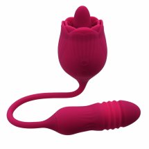 Evolved Wild Rose Red – masażer wielofunkcyjny z podwójną wibracją i ruchomą końcówką, silikon medyczny