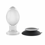 Evolved Crystal Ball Plug – korek anatomiczny z podwójną silikonową przyssawką, transparentny