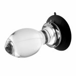 Evolved Crystal Ball Plug – korek anatomiczny z podwójną silikonową przyssawką, transparentny