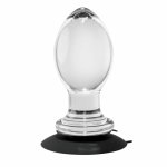 Evolved Crystal Ball Plug – korek anatomiczny z podwójną silikonową przyssawką, transparentny
