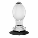 Evolved Crystal Ball Plug – korek anatomiczny z podwójną silikonową przyssawką, transparentny