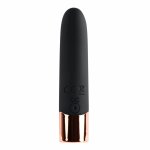Evolved The Gold Standard Black – mini aparat masujący USB, silikon medyczny, 10 programów