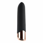 Evolved The Gold Standard Black – mini aparat masujący USB, silikon medyczny, 10 programów