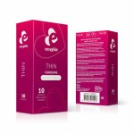 EasyGlide Extra Thin Prezerwatywy Anatomiczne Ultra Cienkie, przezroczyste, 10 sztuk