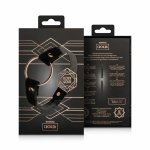 Rosy Gold Choker Black – Czarny naszyjnik z metalowym kółkiem, regulowany