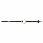 Rosy Gold Choker Black – Czarny naszyjnik z metalowym kółkiem, regulowany