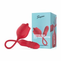 Teazers Rose model wielofunkcyjny – ruchomy języczek, dynamiczny moduł, silikon medyczny