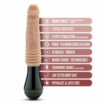 Dr. Skin Dr. Knight silikonowa maszyna intymna – wibrująca, wysuwana, beżowa, 3 tryby