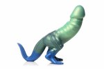 XR Brands Jurassic Model Dino Zielono-Niebieski – Silikonowa Forma Ozdobna z Teksturą