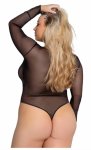 Playboy Lingerie Sparkling Bunny Teddy – Siateczka, Satyna i Kryształki, Czarny Body