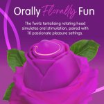Skins Rose Buddies The Rose Twirlz – Kompaktowy Wibrator Pulsacyjny USB, 10 Trybów