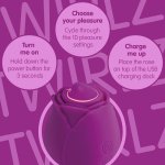 Skins Rose Buddies The Rose Twirlz – Kompaktowy Wibrator Pulsacyjny USB, 10 Trybów