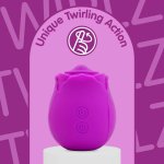 Skins Rose Buddies The Rose Twirlz – Kompaktowy Wibrator Pulsacyjny USB, 10 Trybów