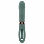 Evolved Novelties Chick Flick Green – dwufunkcyjny model z podwójnym napędem, zielony, IPX6