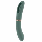 Evolved Novelties Chick Flick Green – dwufunkcyjny model z podwójnym napędem, zielony, IPX6