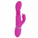 Evolved Novelties Pink Dragon – różowy model z funkcją ruchu i wibracji, silikon medyczny