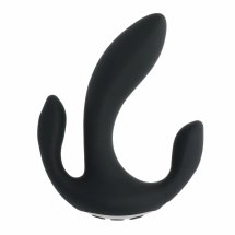 Playboy Triple Threat Black – wielofunkcyjny wibrator trójstrefowy z trzema silnikami