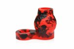 XR Brands Hell Hound Red – anatomiczny pierścień silikonowy z systemem rozciągającym, czerwony
