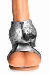 XR Brands Night Prowler – silikonowy pierścień z uchwytem, szary, anatomiczny model