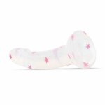Dildo Collection Flower Power Pink Glitter – żelowy model 15 cm, anatomiczny, brokatowy design
