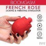 BLOOMGASM French Rose Licking & Vibrating System czerwony, 10 trybów, silikon medyczny, IPX7