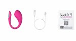 Lovense Lush 4 model z multikolorowym podświetleniem LED, Bluetooth, aplikacja, szybkie ładowanie