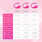 Lovense Lush 4 model z multikolorowym podświetleniem LED, Bluetooth, aplikacja, szybkie ładowanie