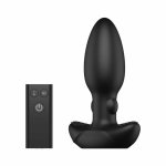 Nexus Beat – wibrujący masażer analny z pilotem, silikonowy, czarny, 11,2 cm, 6 trybów