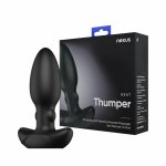 Nexus Beat – wibrujący masażer analny z pilotem, silikonowy, czarny, 11,2 cm, 6 trybów