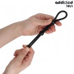 Addicted Toys Double Loop – silikonowa lina z podwójną pętlą, czarna, 19,5 cm