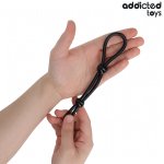 Addicted Toys Double Loop – silikonowa lina z podwójną pętlą, czarna, 19,5 cm