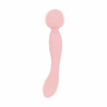 Good Vibes Only Simi dwustronny masażer wibracyjny silikonowy różowy, 2 końcówki, 10 programów