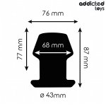 Addicted Toys Extreme Hollow Plug M silikonowy anatomiczny 8,7 cm, pusta konstrukcja, medyczny silikon
